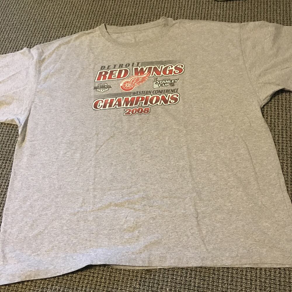 Detroit Red Wings 2008 NHL‎ Western Conf Champs Tee XXL No Tags